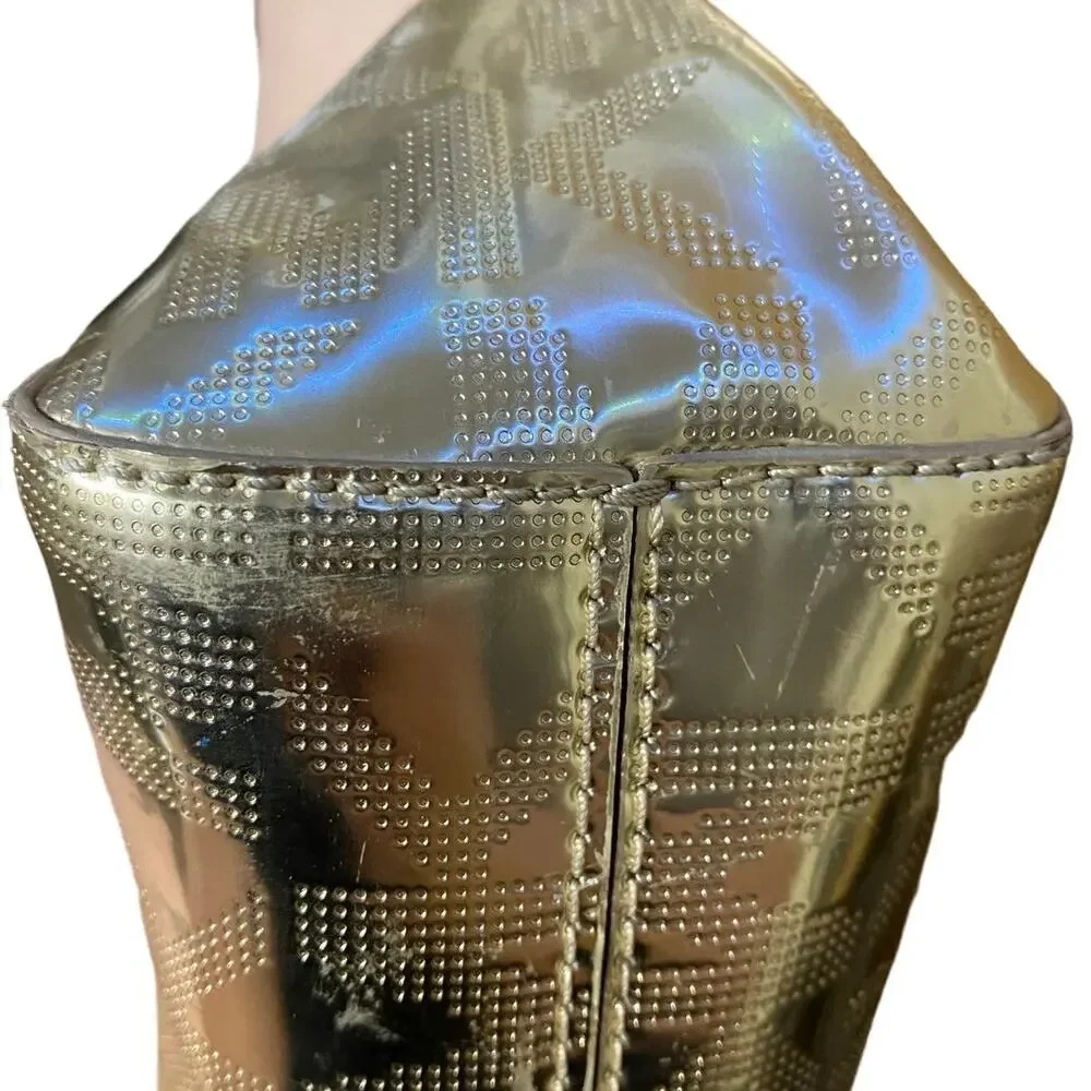 Michael Kors shiny metallic gold Large Jet Setter purse / bag Excellent‎ cond.